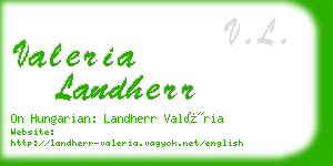 valeria landherr business card